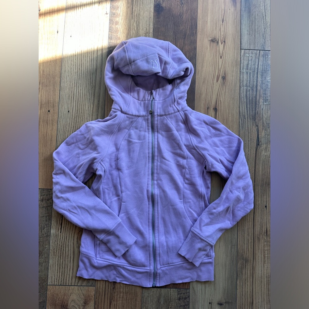 Lululemon scuba full zip light purple